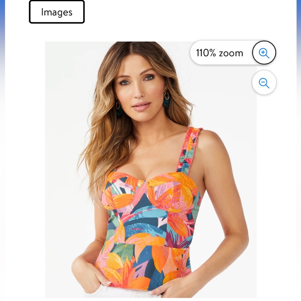 Sofia Jeans by Sofia Vergara Women's Bustier Top with Peplum Hem NWT small